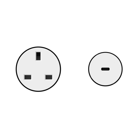 Double Type G Outlet-USB-C Kit